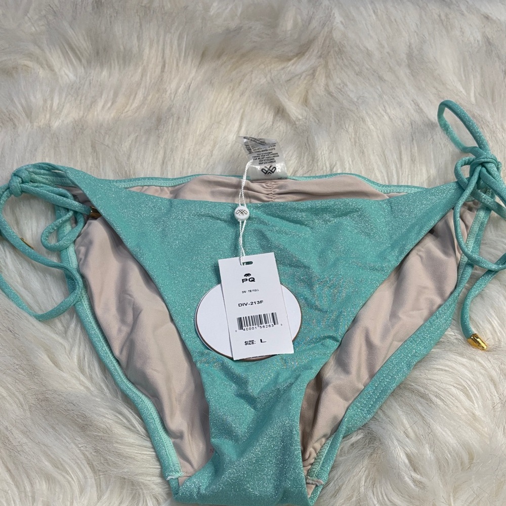 PQ swim Divine Tie 
Tie Full 
Teal with sparkly